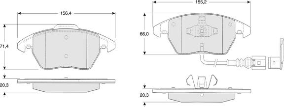 Procodis France PF1311 - Kit pastiglie freno, Freno a disco autozon.pro