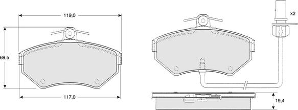 Procodis France PF13121 - Kit pastiglie freno, Freno a disco autozon.pro