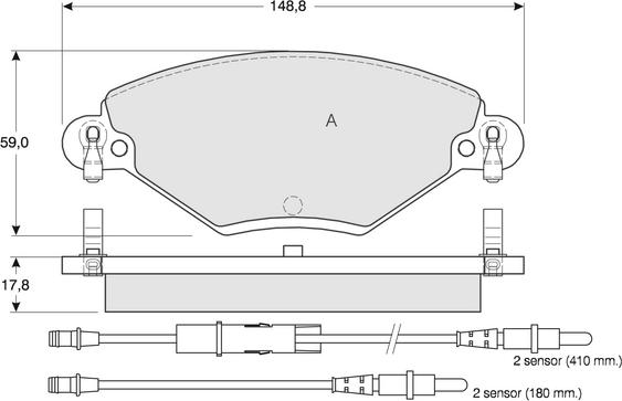 Procodis France PF1331 - Kit pastiglie freno, Freno a disco autozon.pro