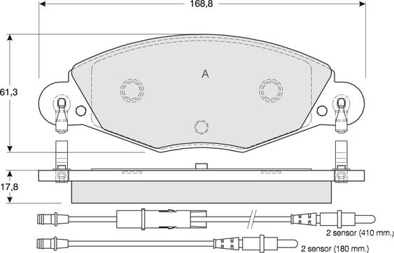 Procodis France PF1332 - Kit pastiglie freno, Freno a disco autozon.pro