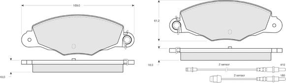 Procodis France PF1337 - Kit pastiglie freno, Freno a disco autozon.pro