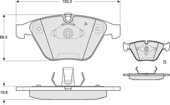 Procodis France PF1325 - Kit pastiglie freno, Freno a disco autozon.pro