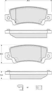 Procodis France PF1375 - Kit pastiglie freno, Freno a disco autozon.pro