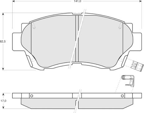 Procodis France PF1372 - Kit pastiglie freno, Freno a disco autozon.pro