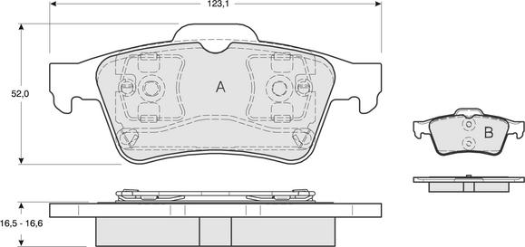 Procodis France PF1295 - Kit pastiglie freno, Freno a disco autozon.pro