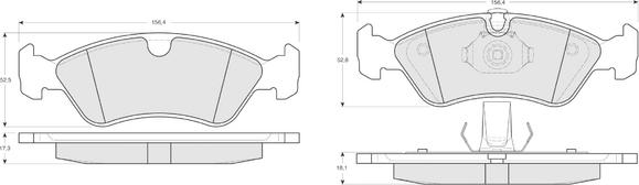 Procodis France PF1298 - Kit pastiglie freno, Freno a disco autozon.pro