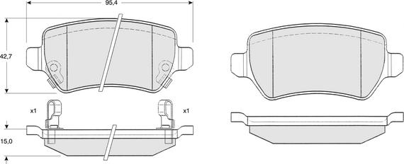 Procodis France PF1297 - Kit pastiglie freno, Freno a disco autozon.pro