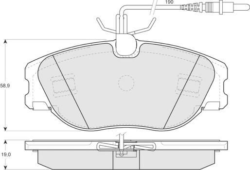 Procodis France PF12442 - Kit pastiglie freno, Freno a disco autozon.pro