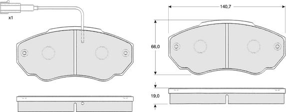 Procodis France PF1245 - Kit pastiglie freno, Freno a disco autozon.pro