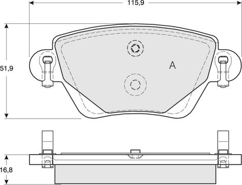 Procodis France PF1259 - Kit pastiglie freno, Freno a disco autozon.pro