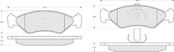 Procodis France PF1254 - Kit pastiglie freno, Freno a disco autozon.pro