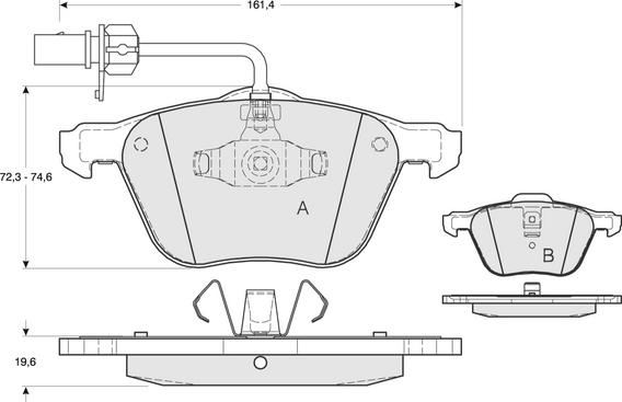 Procodis France PF1256 - Kit pastiglie freno, Freno a disco autozon.pro