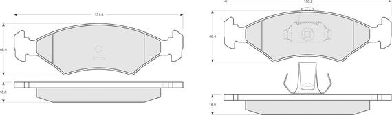 Procodis France PF1252 - Kit pastiglie freno, Freno a disco autozon.pro