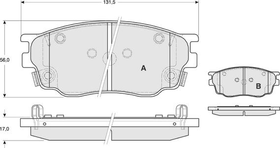 Procodis France PF1257 - Kit pastiglie freno, Freno a disco autozon.pro