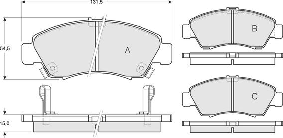 Procodis France PF1265 - Kit pastiglie freno, Freno a disco autozon.pro