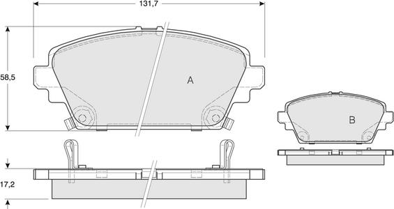 Procodis France PF1263 - Kit pastiglie freno, Freno a disco autozon.pro