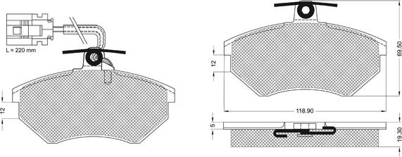 Procodis France PF1204 - Kit pastiglie freno, Freno a disco autozon.pro