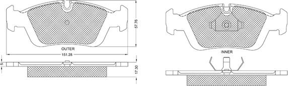 Procodis France PF1205 - Kit pastiglie freno, Freno a disco autozon.pro