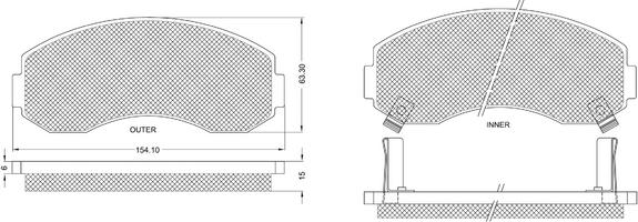 Procodis France PF1208 - Kit pastiglie freno, Freno a disco autozon.pro