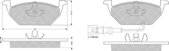 Procodis France PF1211 - Kit pastiglie freno, Freno a disco autozon.pro