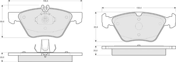 Procodis France PF1282 - Kit pastiglie freno, Freno a disco autozon.pro