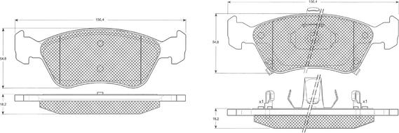 Procodis France PF1224 - Kit pastiglie freno, Freno a disco autozon.pro