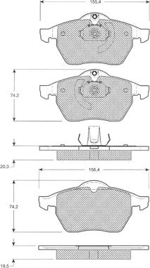 Procodis France PF1225 - Kit pastiglie freno, Freno a disco autozon.pro