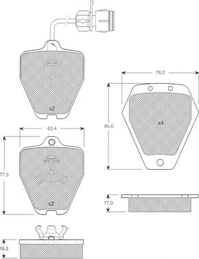 Procodis France PF1227 - Kit pastiglie freno, Freno a disco autozon.pro