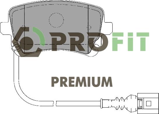 Profit 5005-1644 - Kit pastiglie freno, Freno a disco autozon.pro