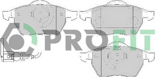 Profit 5000-1463 - Kit pastiglie freno, Freno a disco autozon.pro