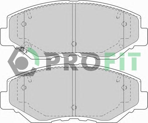 Profit 5000-1658 - Kit pastiglie freno, Freno a disco autozon.pro