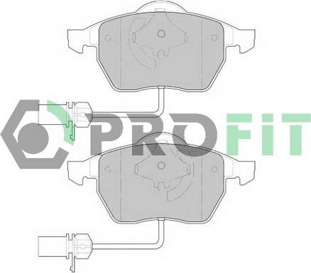 Profit 5000-1323 C - Kit pastiglie freno, Freno a disco autozon.pro