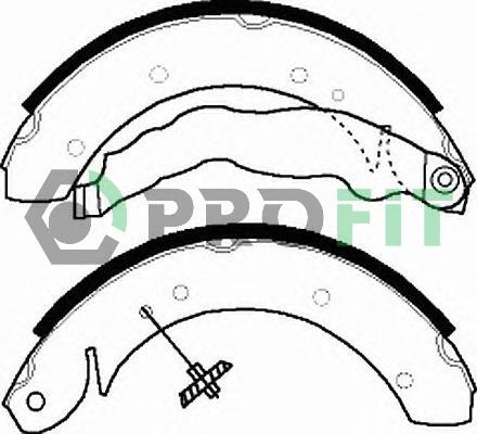 Profit 5001-0447 - Kit ganasce freno autozon.pro