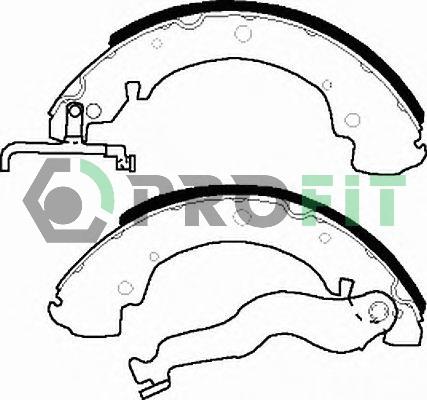 Profit 5001-0428 - Kit ganasce freno autozon.pro