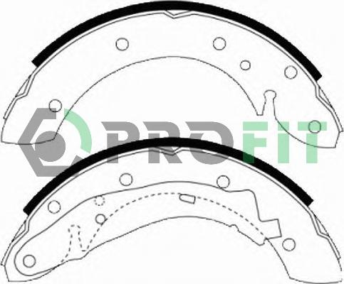 Profit 5001-0567 - Kit ganasce freno autozon.pro