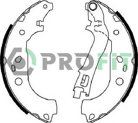 Profit 5001-0676 - Kit ganasce freno autozon.pro