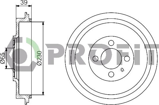 Profit 5020-0092 - Tamburo freno autozon.pro