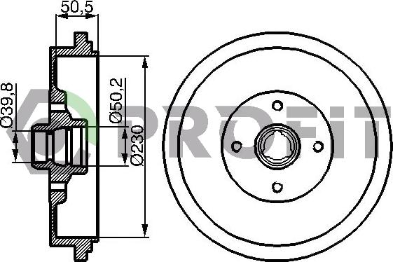 Profit 5020-0097 - Tamburo freno autozon.pro