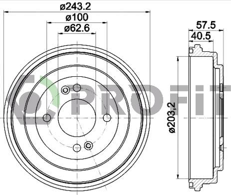 Profit 5020-0039 - Tamburo freno autozon.pro