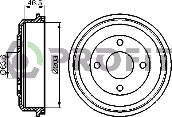 Profit 5020-0027 - Tamburo freno autozon.pro