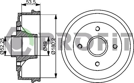 Profit 5020-0075 - Tamburo freno autozon.pro