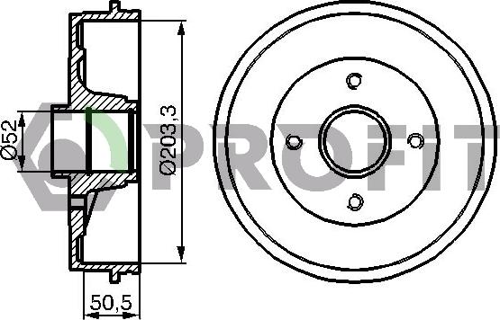 Profit 5020-0076 - Tamburo freno autozon.pro