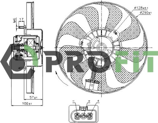 Profit 1850-0009 - Ventola, Raffreddamento motore autozon.pro