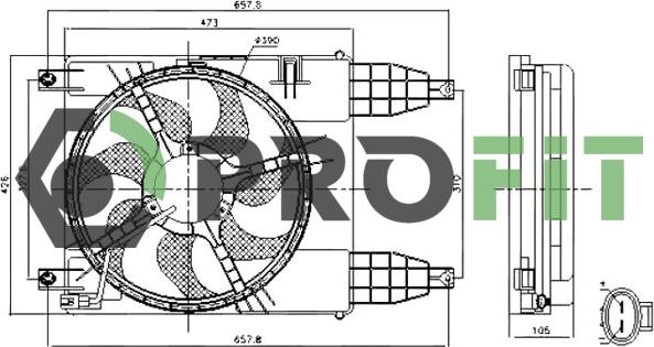 Profit 1850-0026 - Ventola, Raffreddamento motore autozon.pro