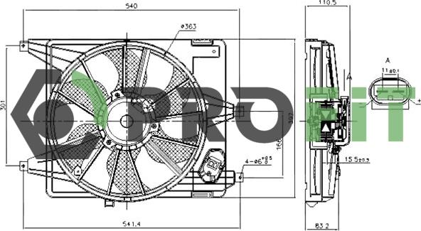 Profit 1850-0023 - Ventola, Raffreddamento motore autozon.pro