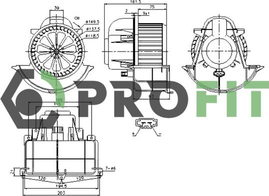 Profit 1860-0005 - Ventilatore abitacolo autozon.pro