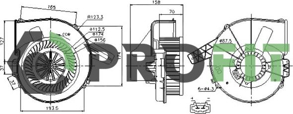 Profit 1860-0006 - Ventilatore abitacolo autozon.pro