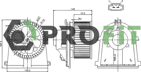 Profit 1860-0002 - Ventilatore abitacolo autozon.pro