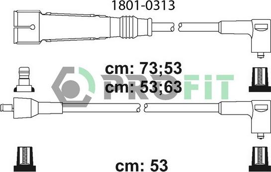 Profit 1801-0313 - Kit cavi accensione autozon.pro