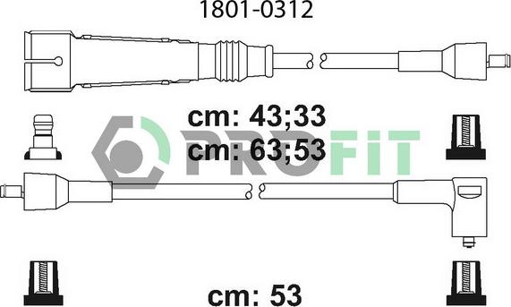 Profit 1801-0312 - Kit cavi accensione autozon.pro